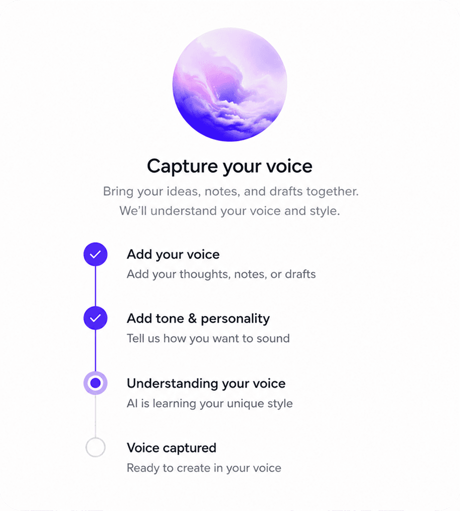 Echowriting learning your voice from your own writing samples